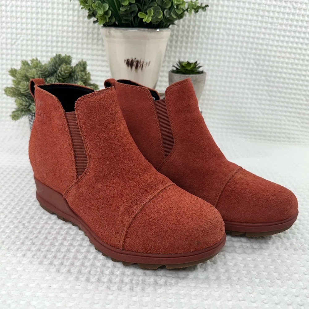 Sorel Women's Suede Ankle Boots - Rust